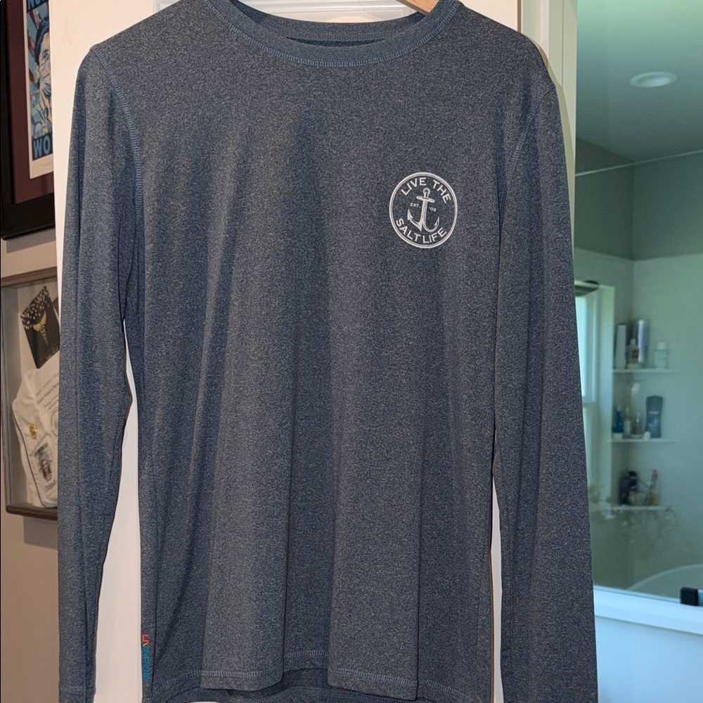 Salt Life Long Sleeve Performance Tee - Navy Heather